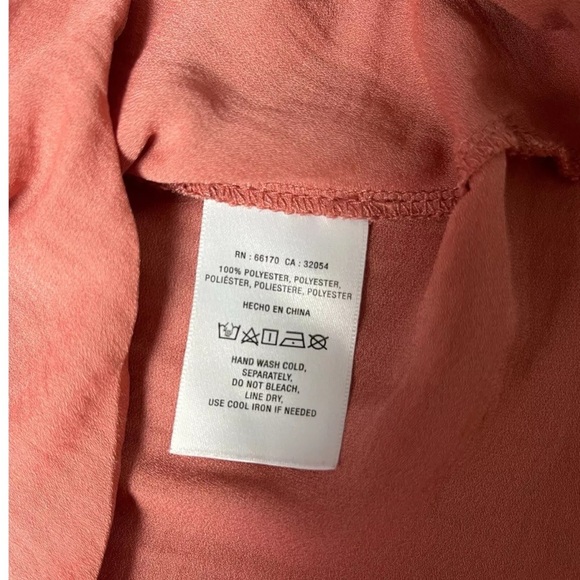 MAEVE Blouse Women XS Coral Cold Shoulder Wrap Front Liesel ANTHROPOLOGIE Top - Picture 9 of 12